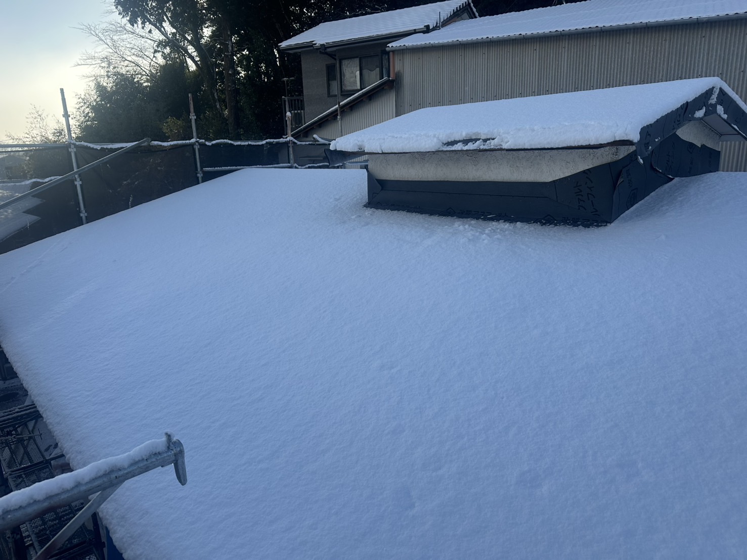 雪が積もった屋根