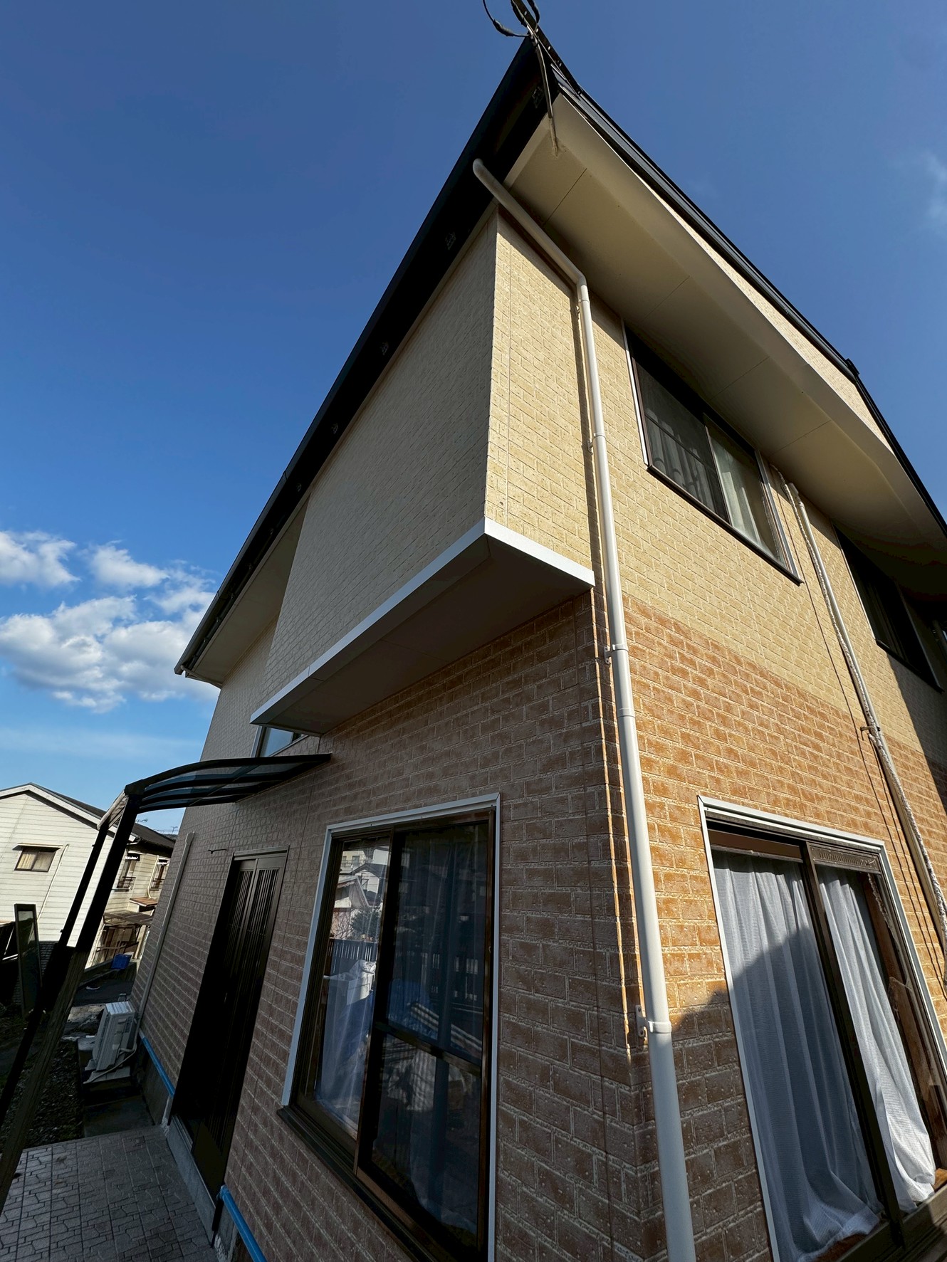 作業後の外壁の様子