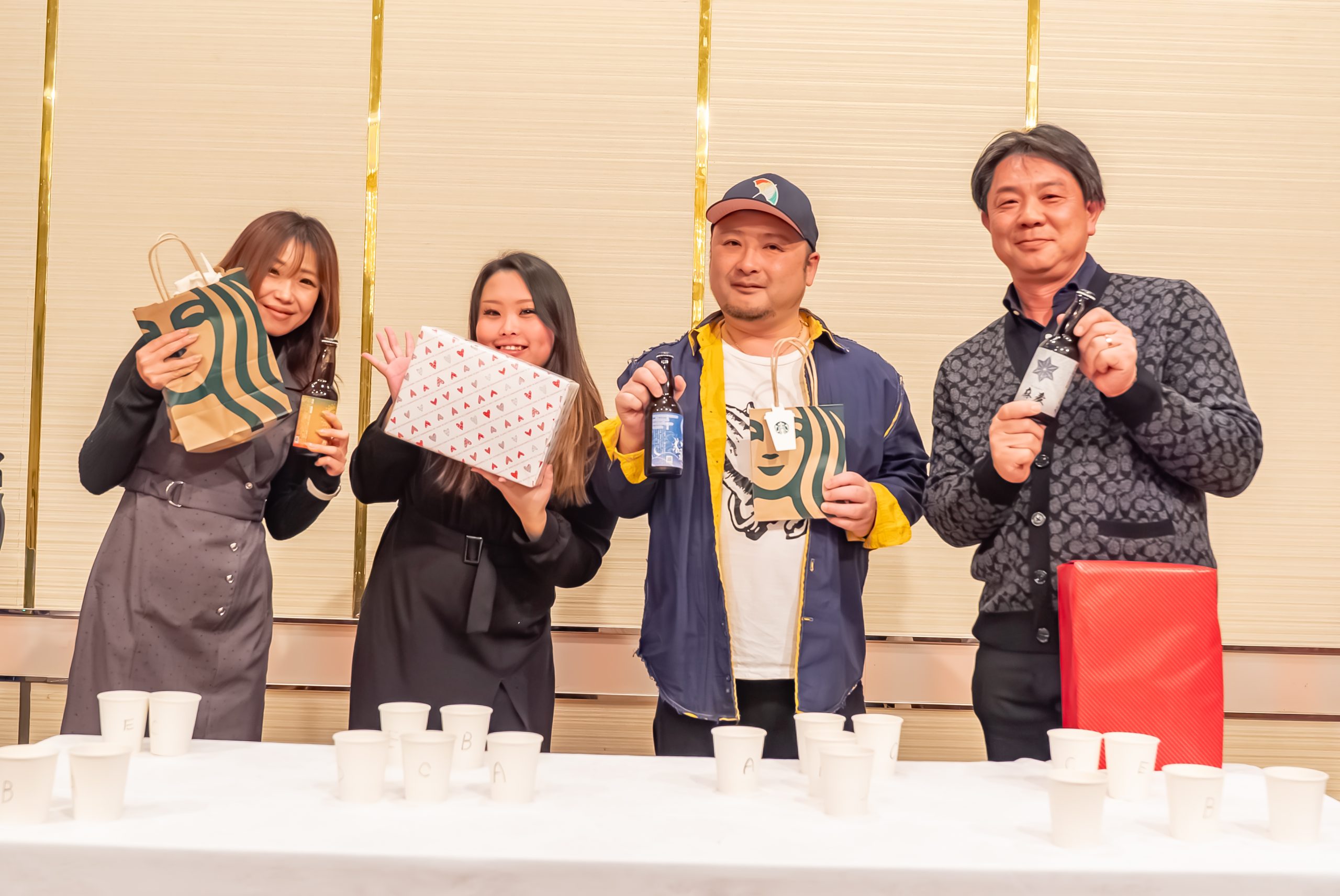 ビールの種類飲み比べの様子